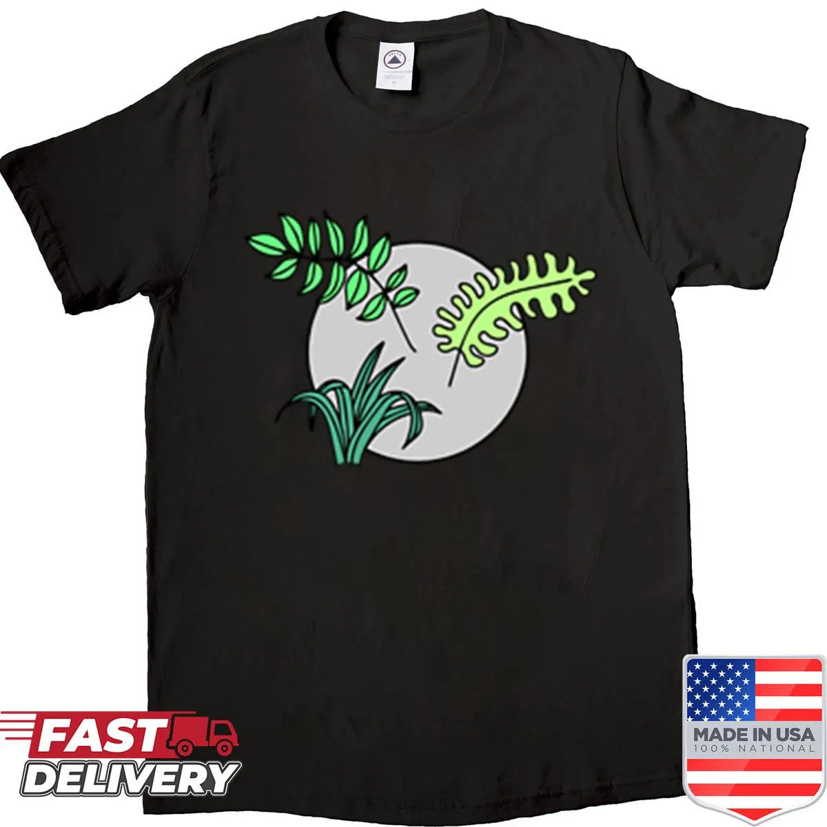 Shirt with elegant leaf illustrations design