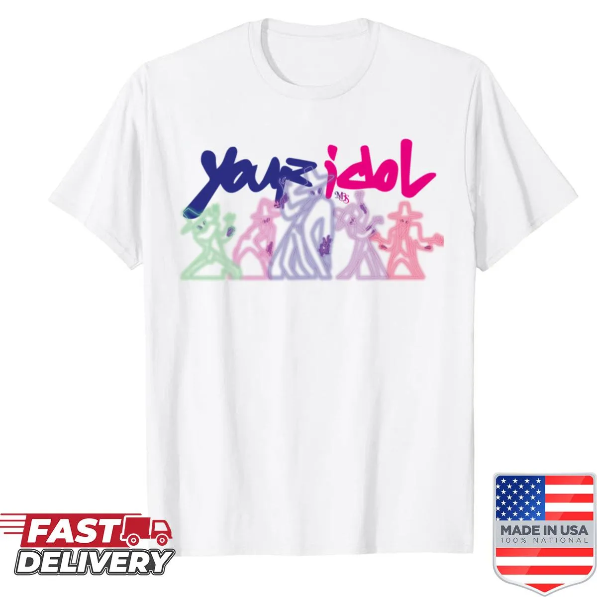 Shirt with a Led design inspired by the Saja Boys group