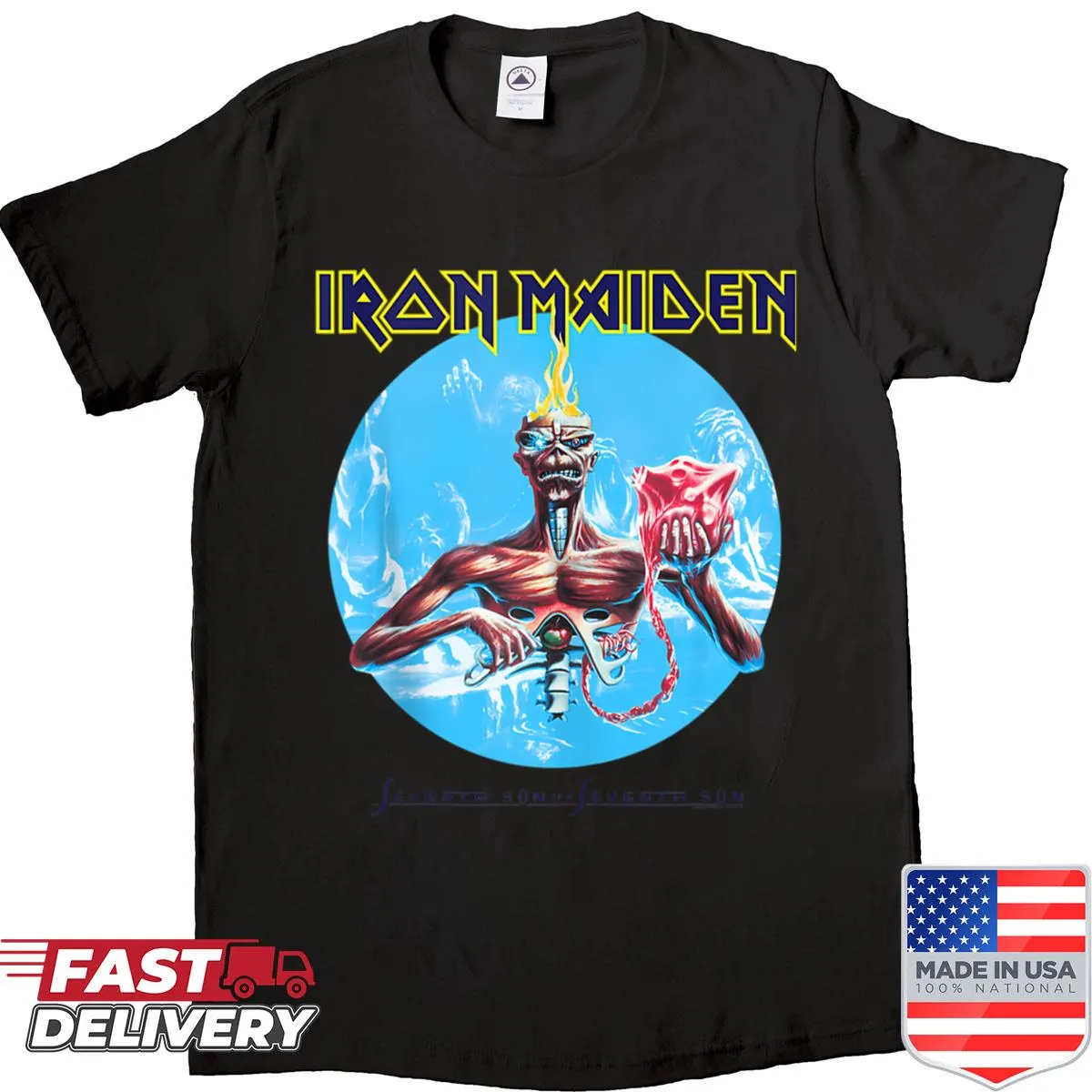 Vintage band shirt celebrating metal music legends