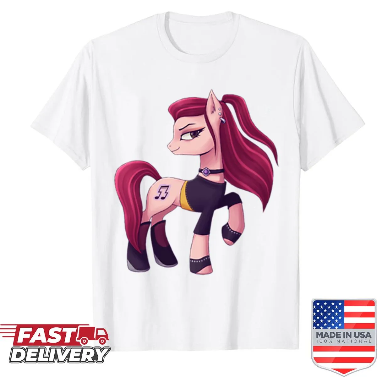 Whimsical ponies design T-shirt for fantasy fans
