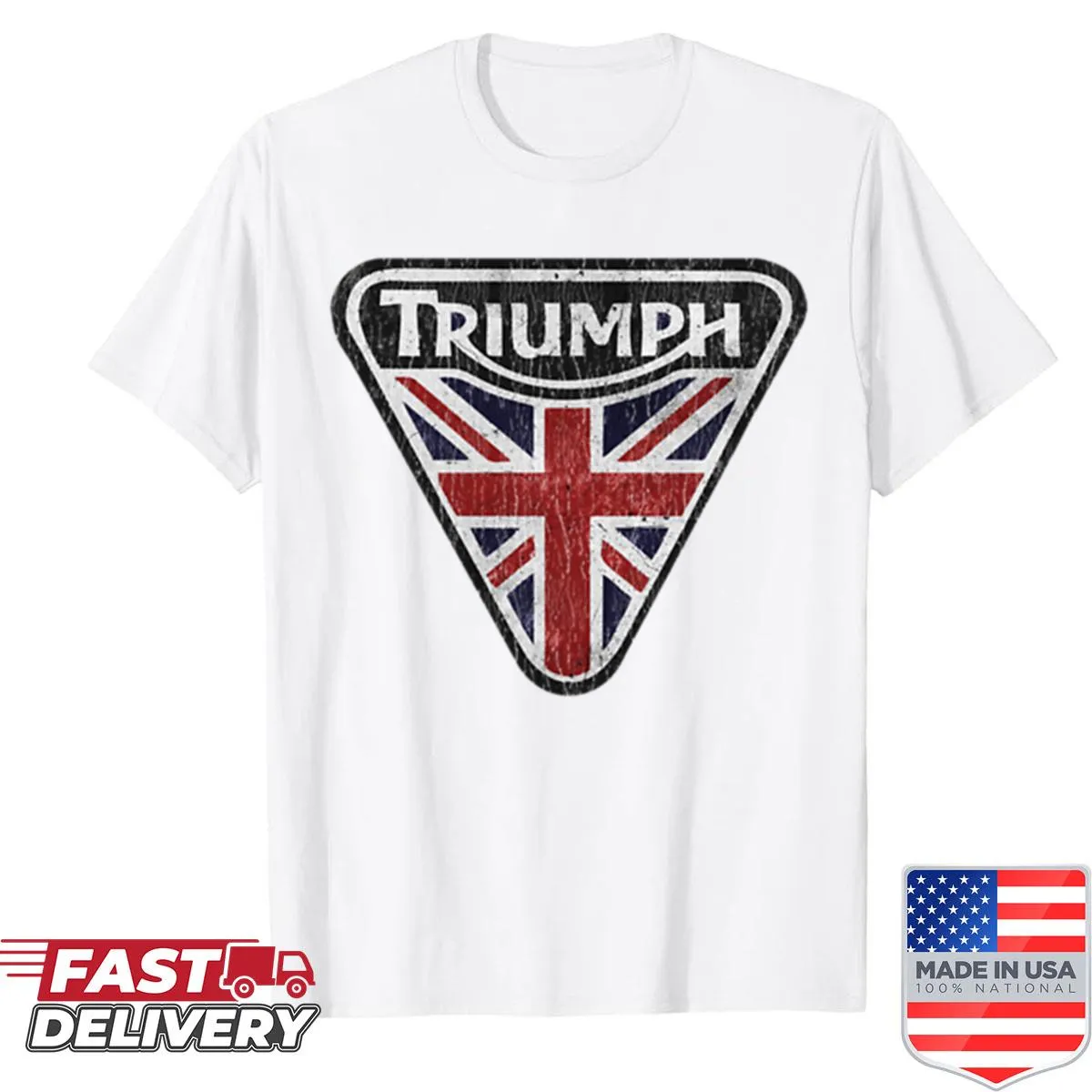 Vintage motorcycle graphic t-shirt with a classic design