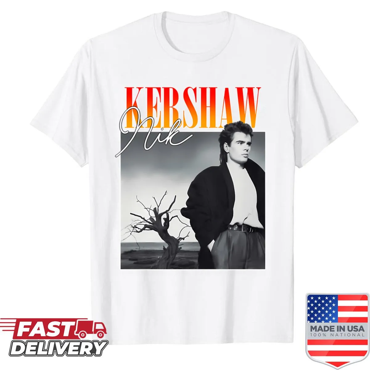 Vintage style shirt celebrating musician Nik Kershaw