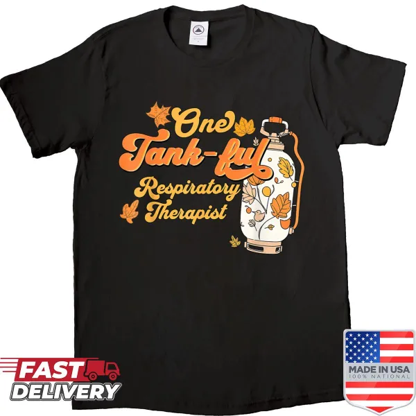 Thanksgiving-themed shirt for respiratory therapists with playful text