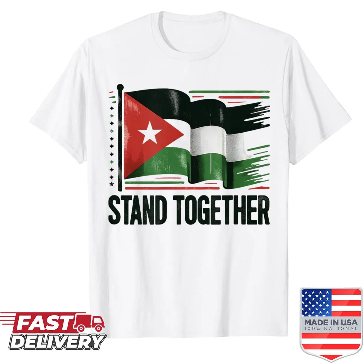 Simple design with the word 'Peace' for Palestine support