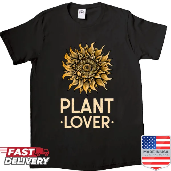 Oversized shirt celebrating plant lovers with a wholesome design and typography.