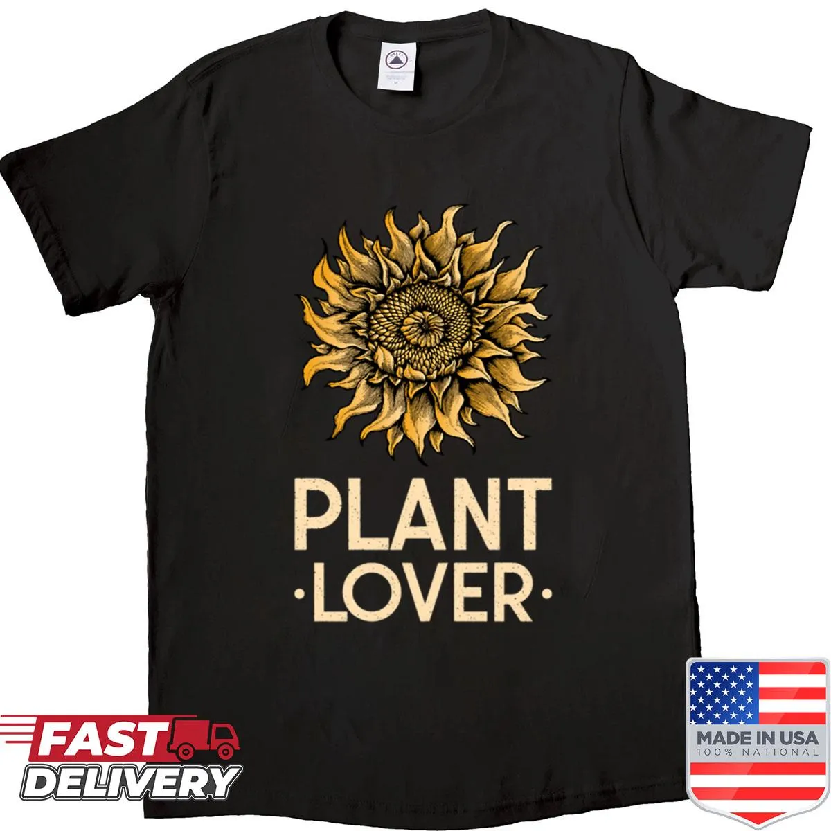 Oversized shirt celebrating plant lovers with a wholesome design and typography.