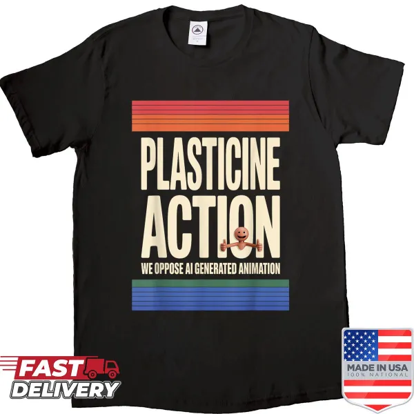 Cute claymation character graphic shirt