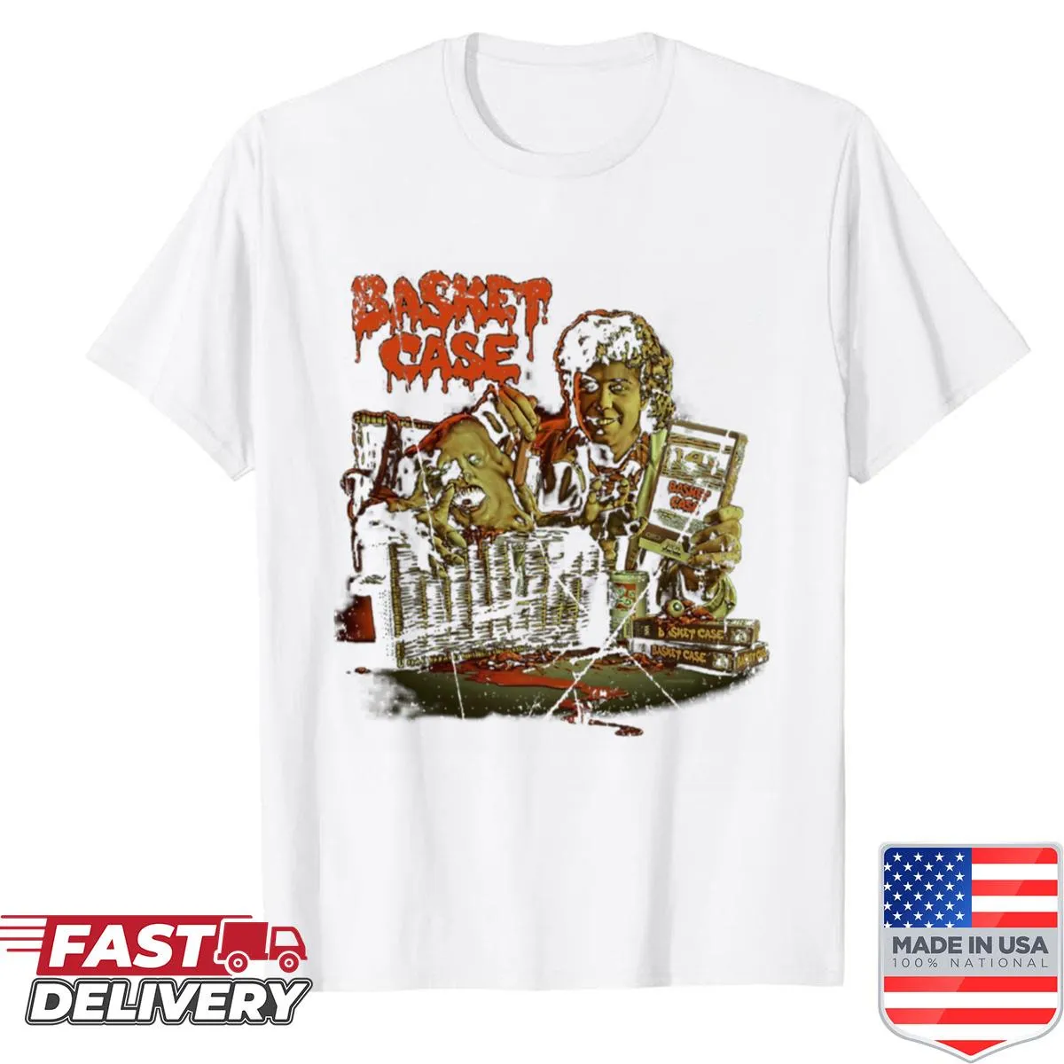 Edgy retro shirt with psychological theme and typography