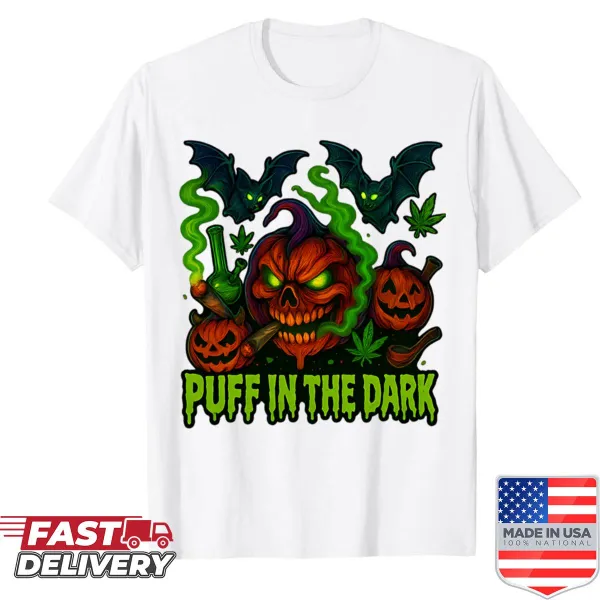 Edgy design of demon pumpkins and bats on a T-shirt