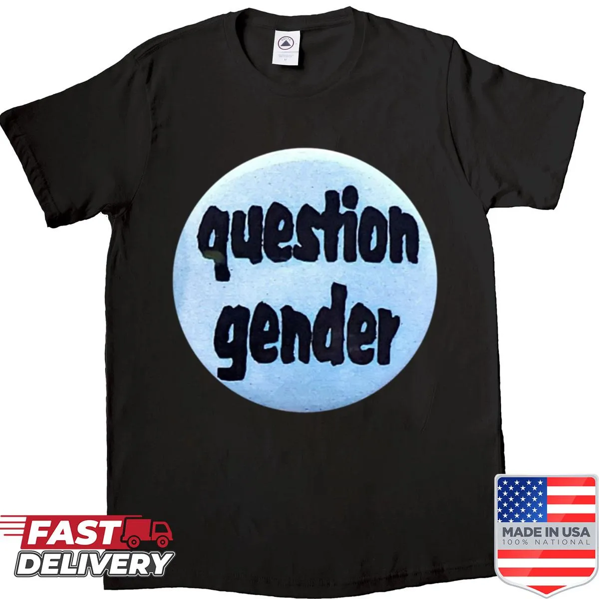 Minimalist vintage art shirt questioning gender