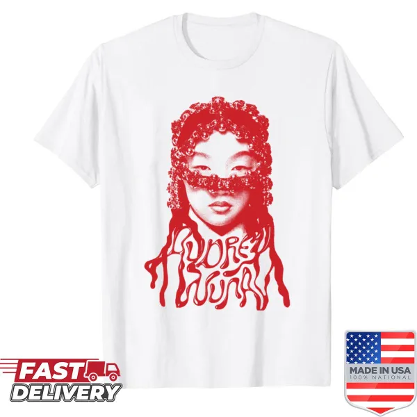 Red silhouette design inspired by classic cinema on shirt