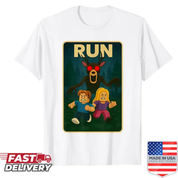 Cartoon deer gamer design for Halloween themed kids' shirt