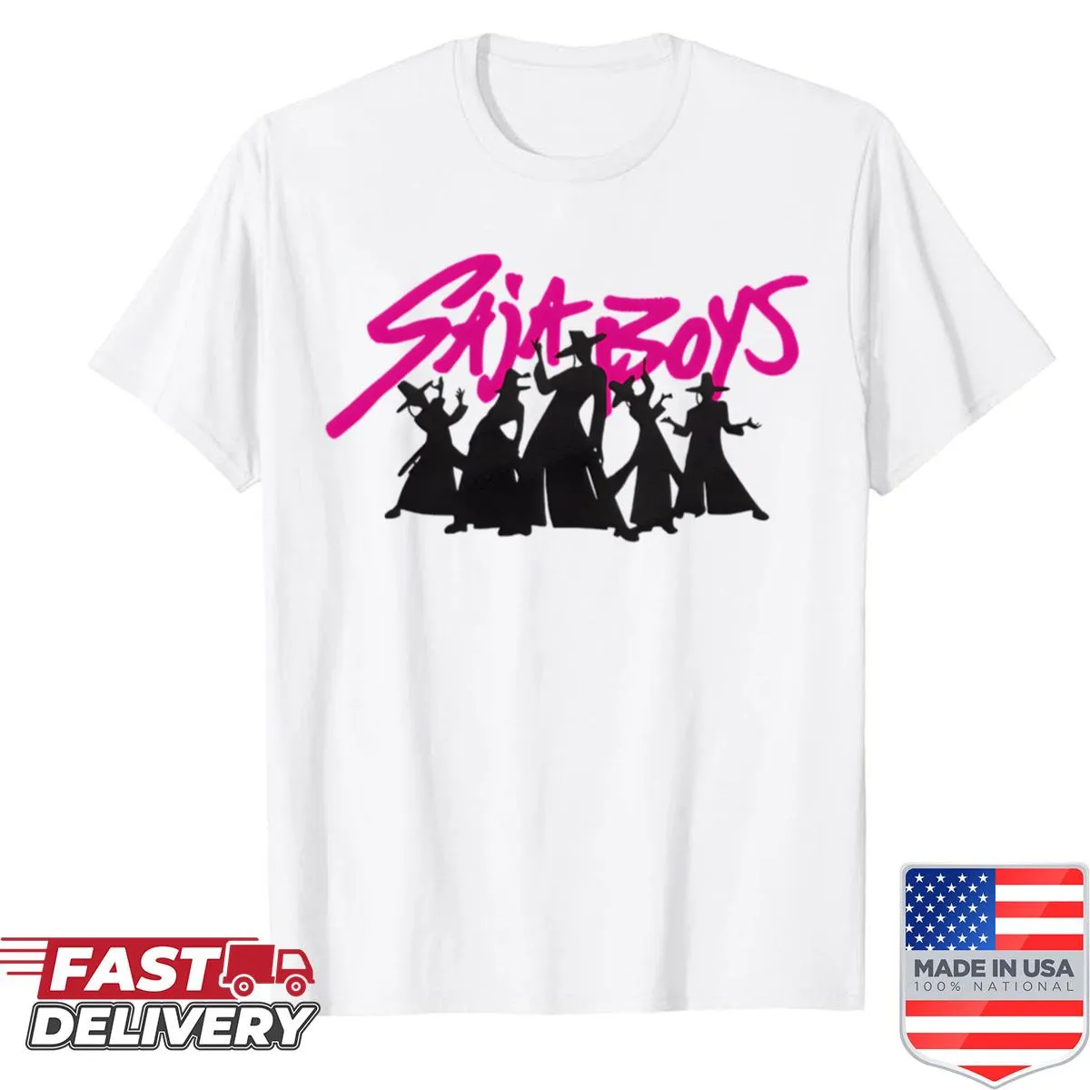 Demon hunter illustration t-shirt for Saja Boys K-pop fans