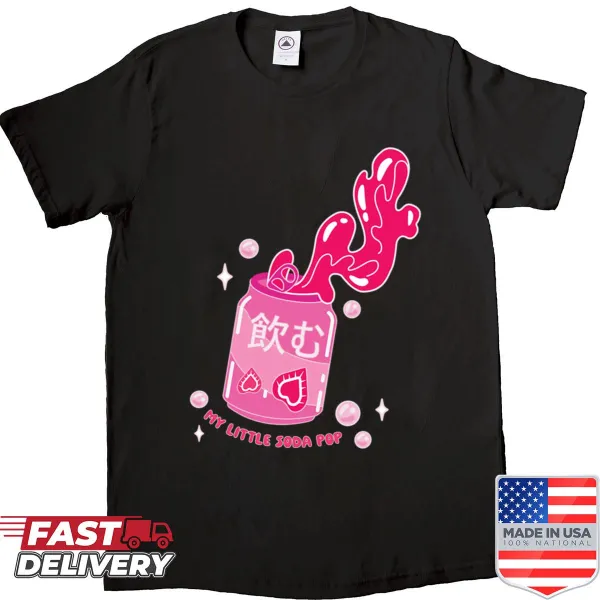 Oversized shirt with a playful retro soda pop graphic