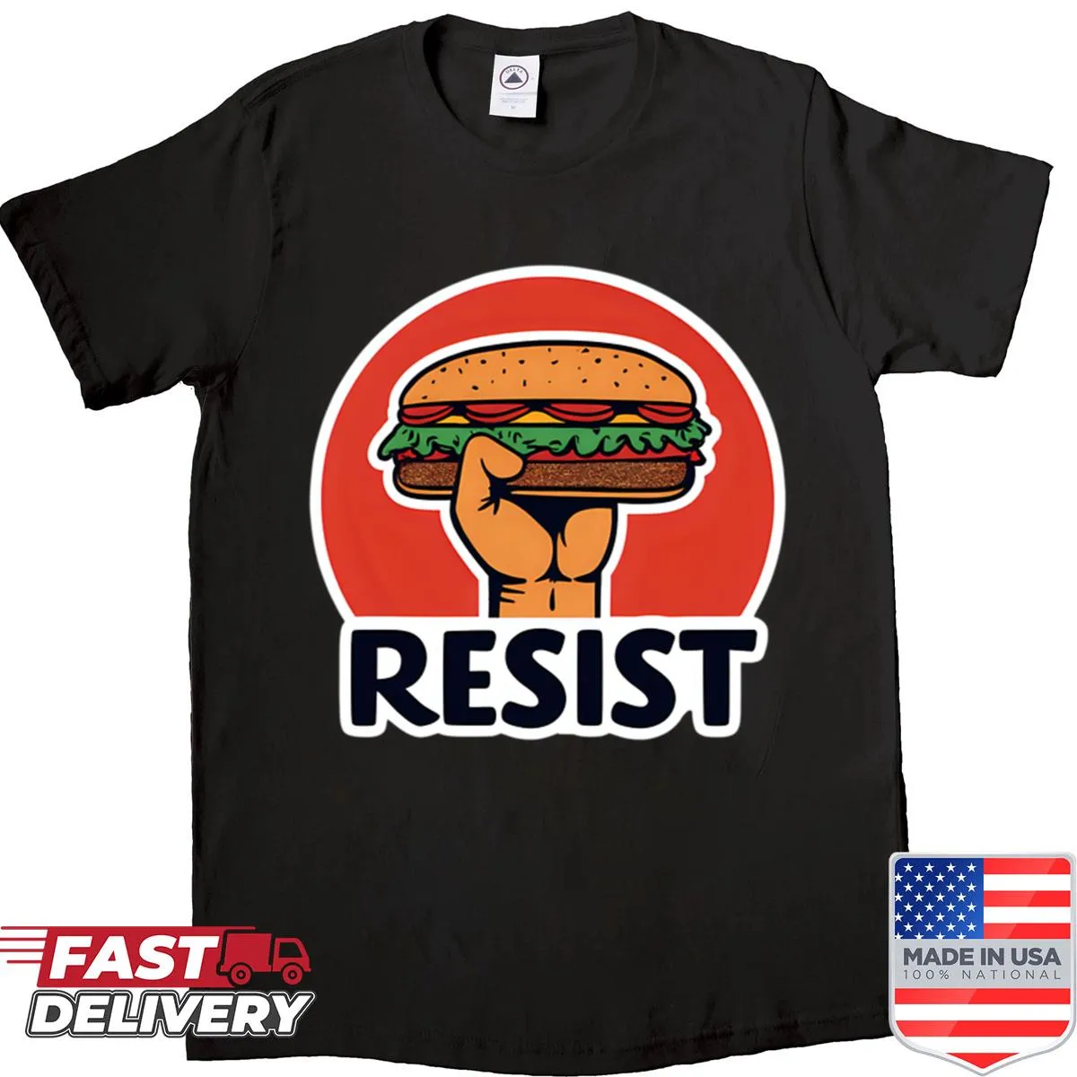 Funny sandwich-themed shirt with playful illustration