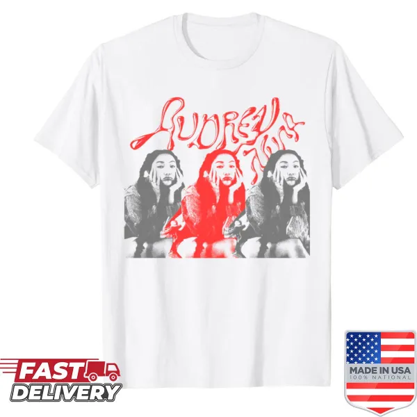 Silhouette of Audrey design on a minimalist t-shirt