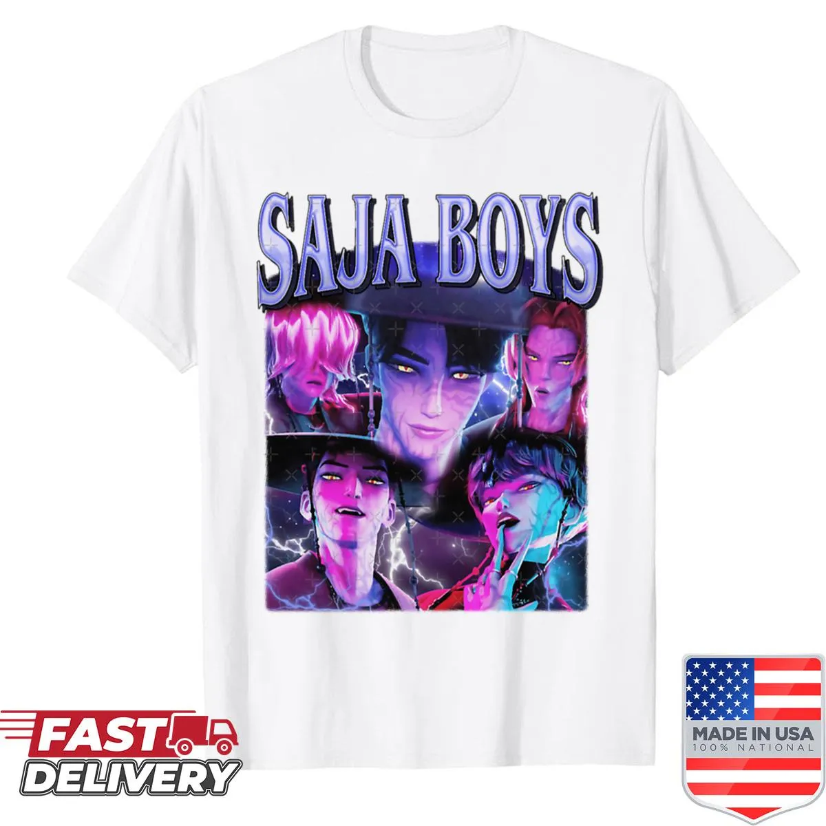 Kpop shirt with bold typography celebrating music culture