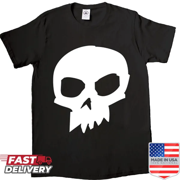 Shirt with an intricate skull graphic design