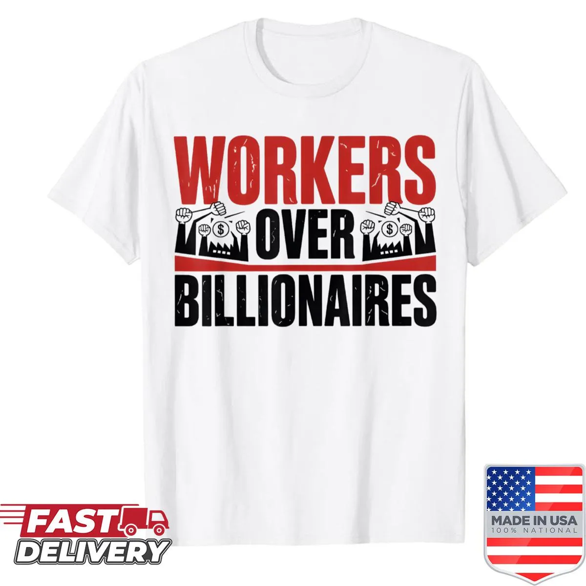 Artistic design promoting social justice on a t-shirt
