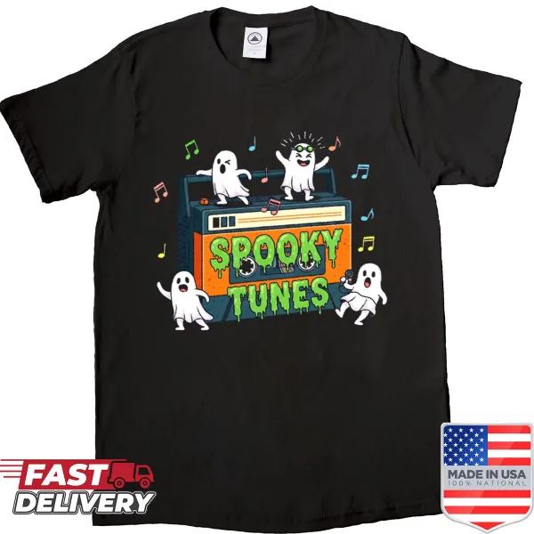 Ghost-themed shirt ideal for Halloween parties.