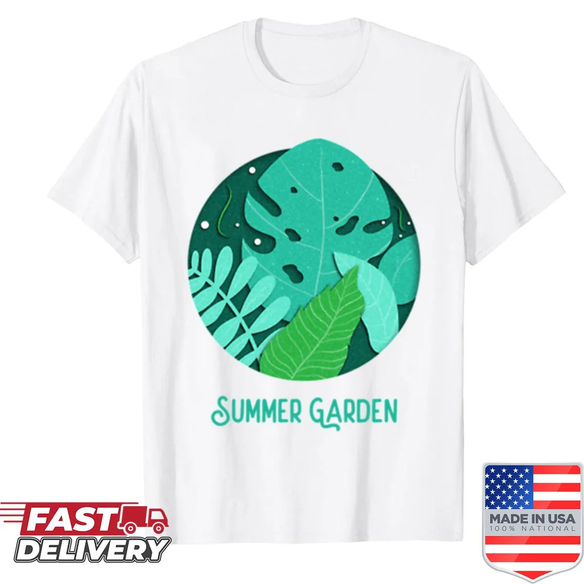 T-shirt celebrating the essence of a summer garden
