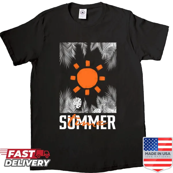 Playful summer-themed shirt with fun typography