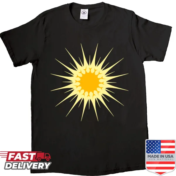 T-shirt with sunny illustrations symbolizing summer