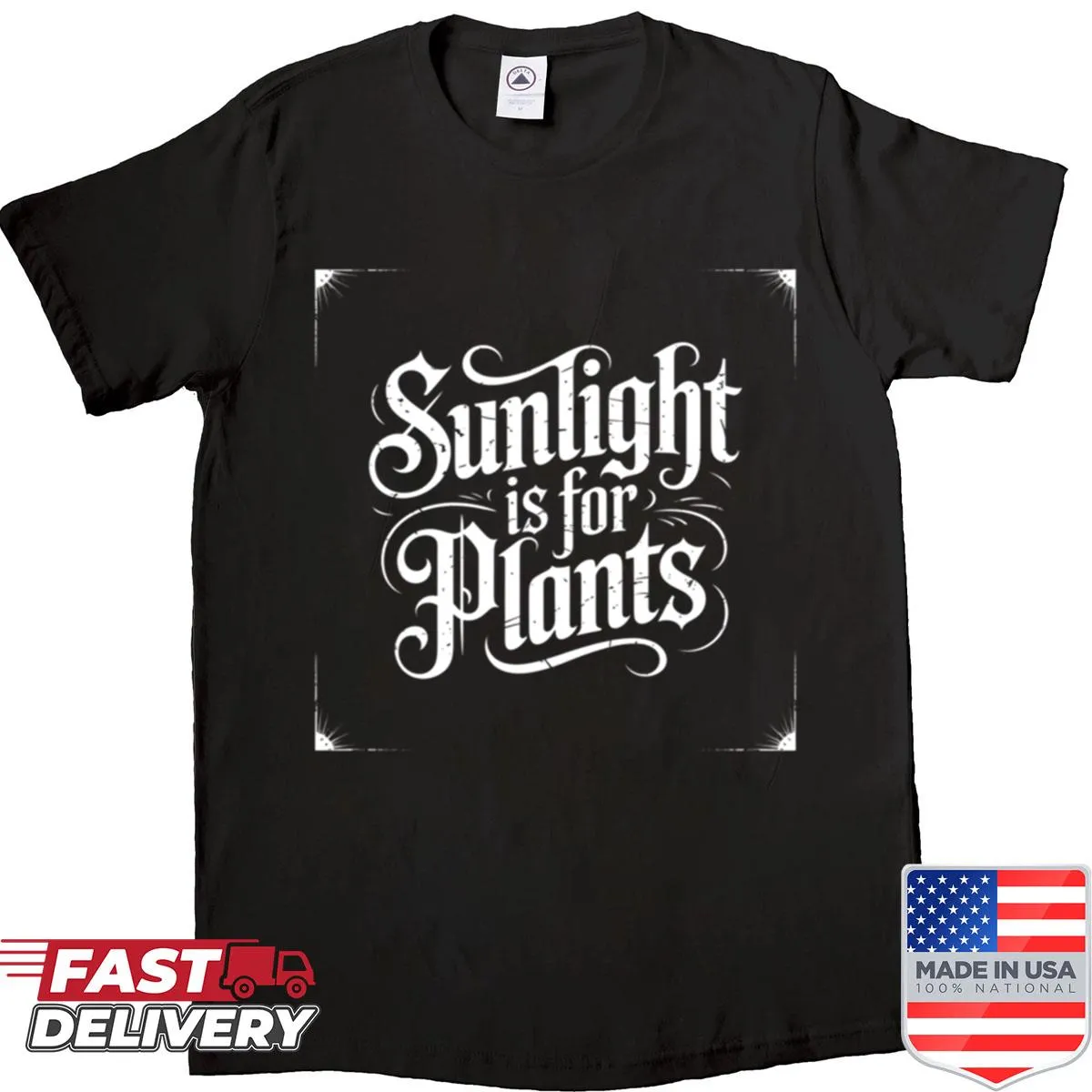 Gothic typography shirt with a dark aesthetic design