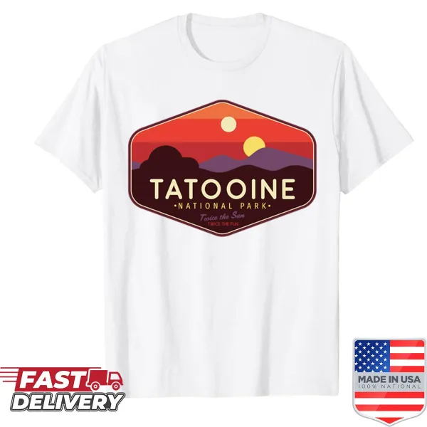 Illustrative shirt featuring Tatooine National Park design