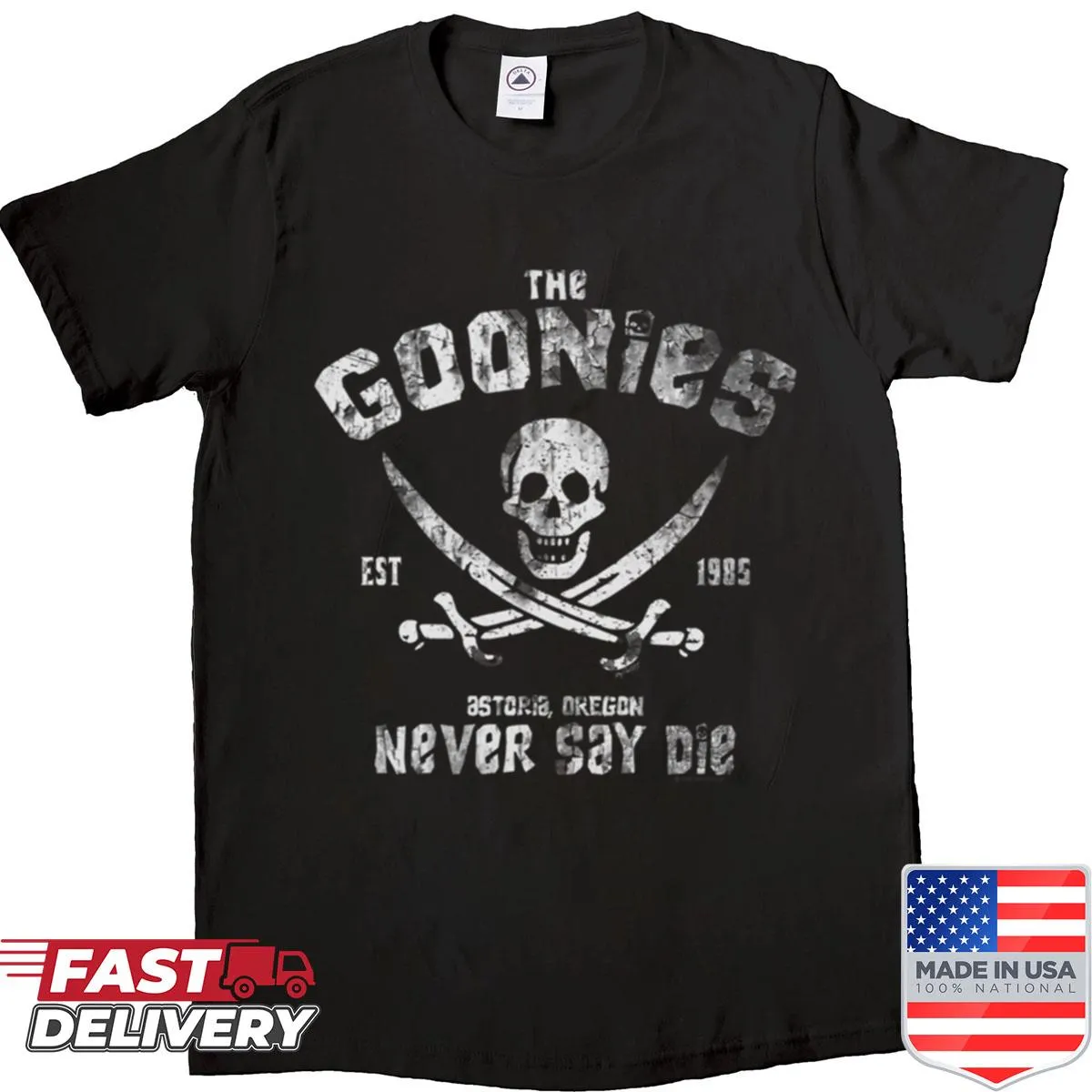 Vintage shirt celebrating The Goonies with nostalgic design
