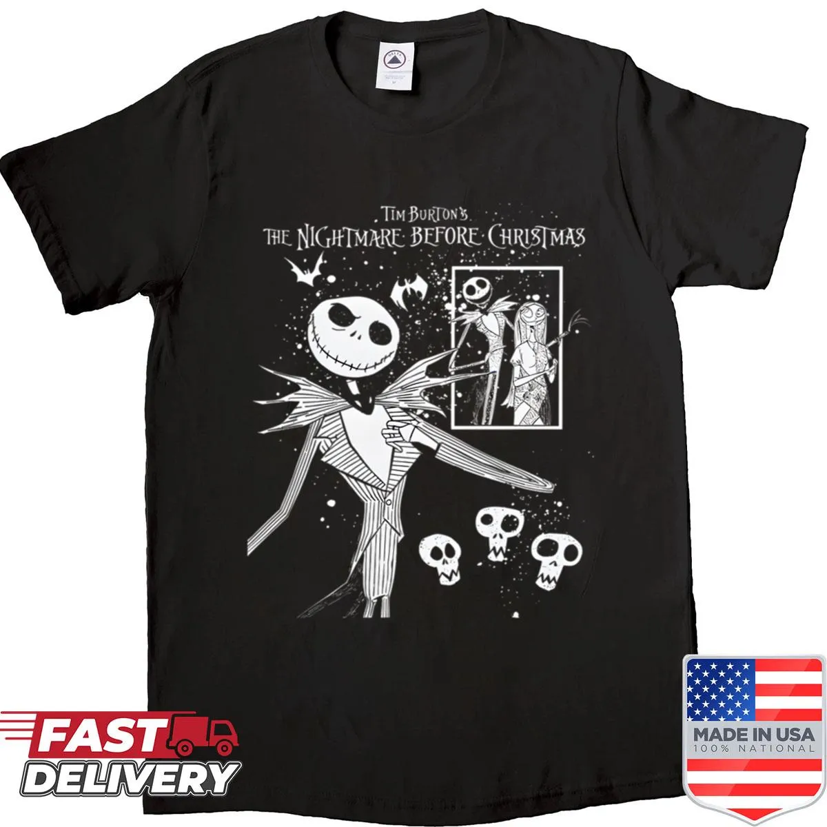 Shirt featuring Jack and Sally from The Nightmare Before Christmas