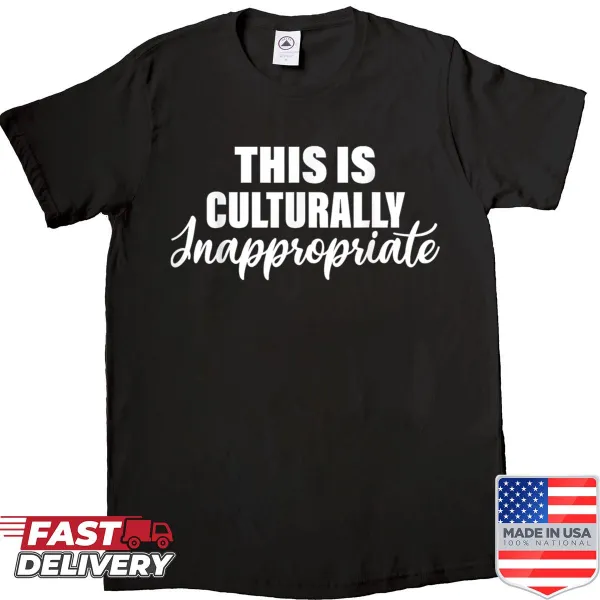 Text shirt addressing cultural sensitivity in hip hop
