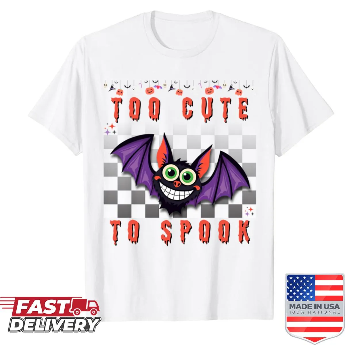 Cute vampire bat design shirt for Halloween