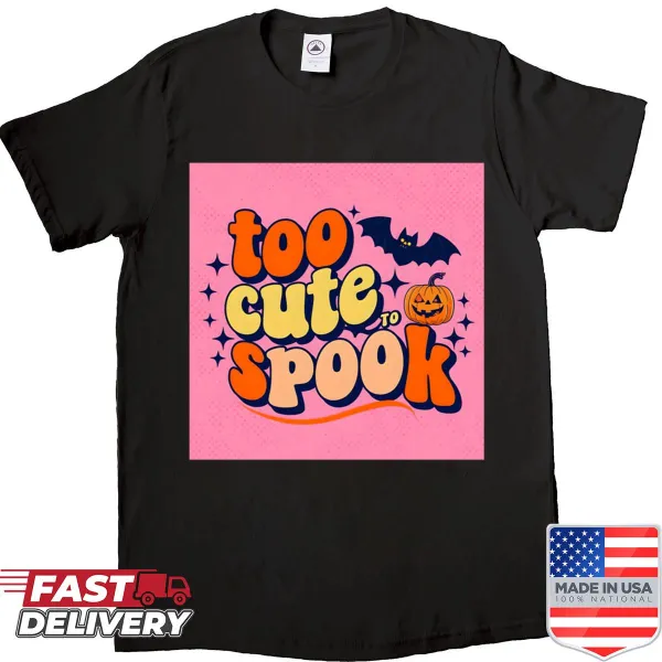 Oversized Halloween shirt with cute bats and pumpkins design