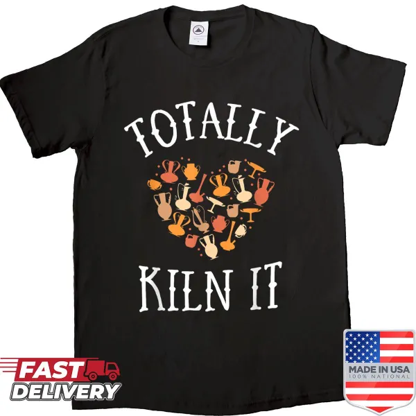 Playful pottery-themed shirt with a humorous phrase
