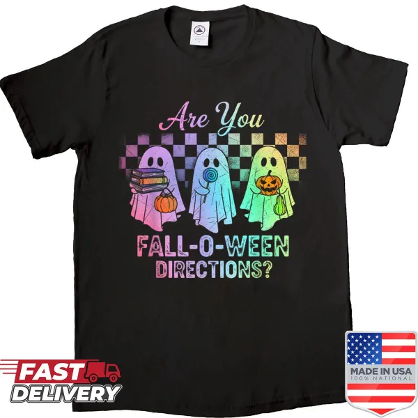 Vintage Halloween teacher shirt with fun Fall O Ween text