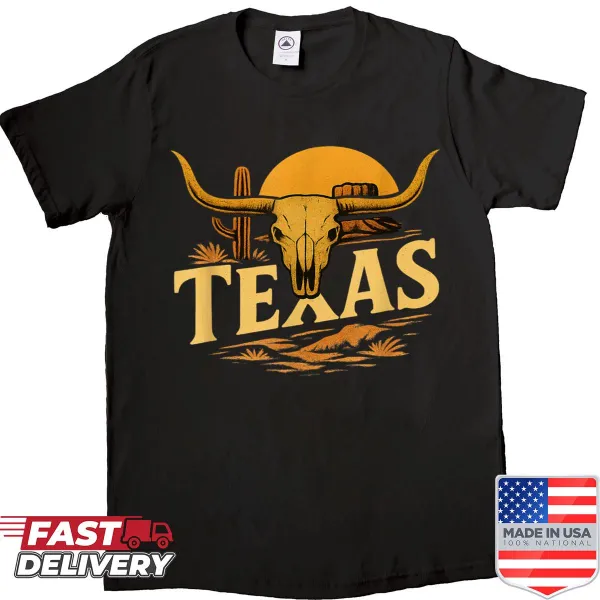 Vintage distressed Texas-themed shirt for men and women