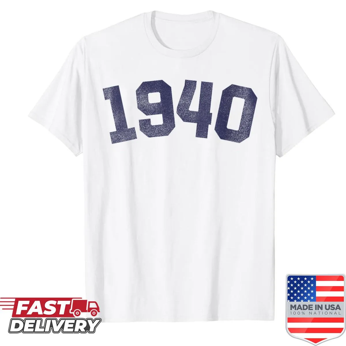 Vintage 1940 birthday graphic shirt