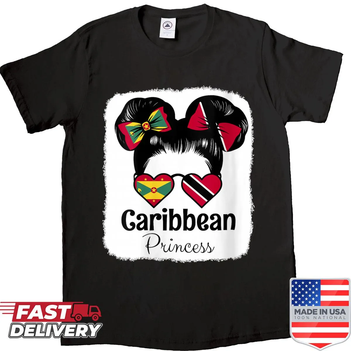 Heritage shirt celebrating Caribbean roots with vibrant design