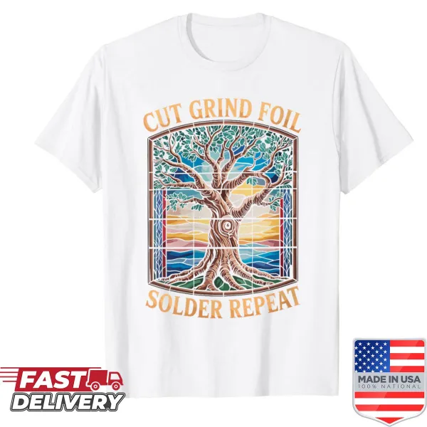 Artistic hand-lettered craft-themed shirt with creative phrases