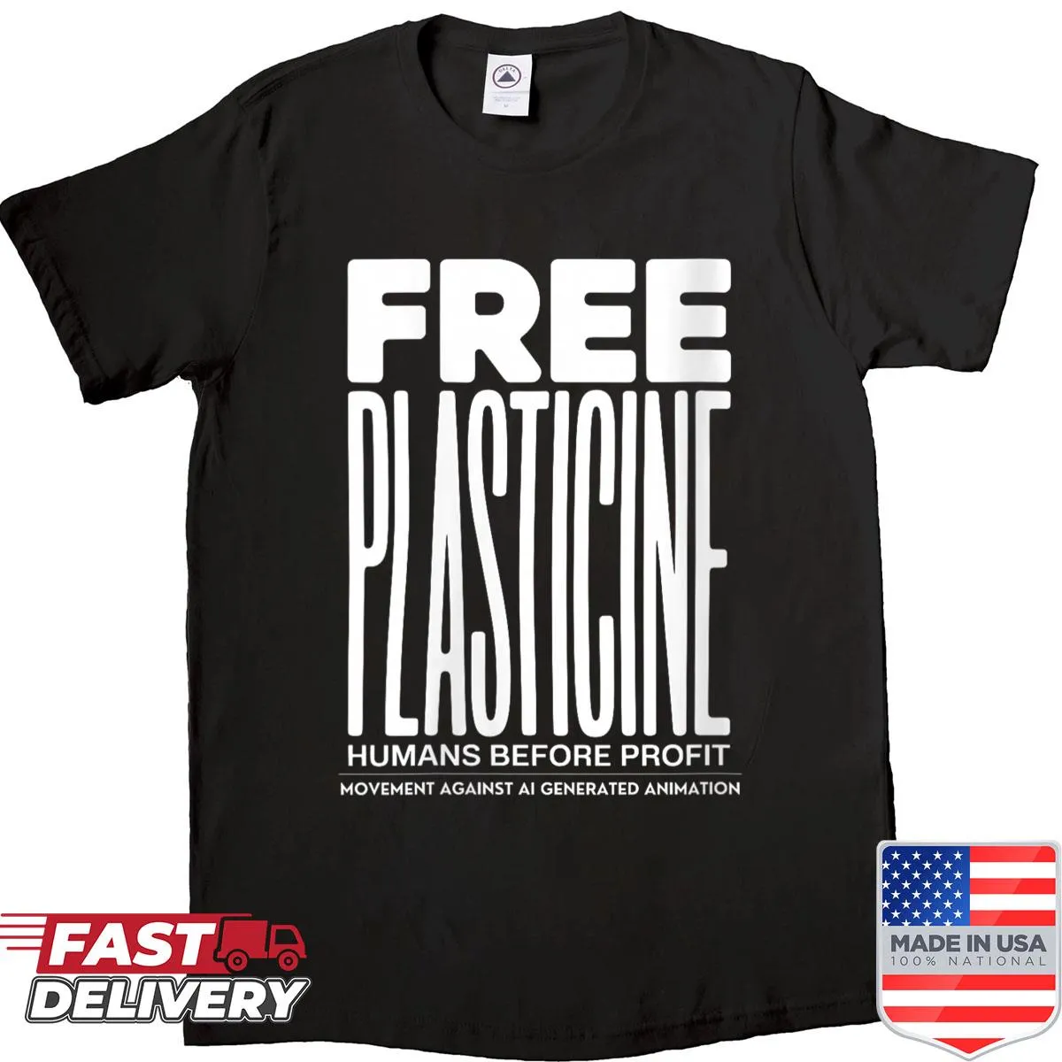 Inspirational shirt for art activists with a bold typography message