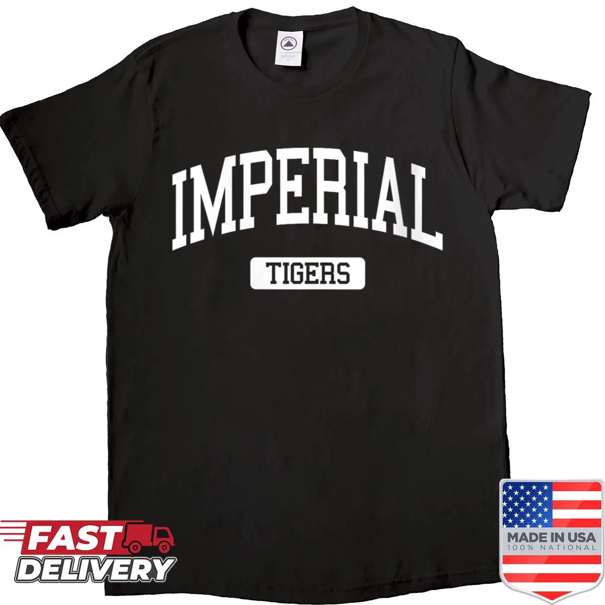 Imperial High School varsity sports shirt with retro design