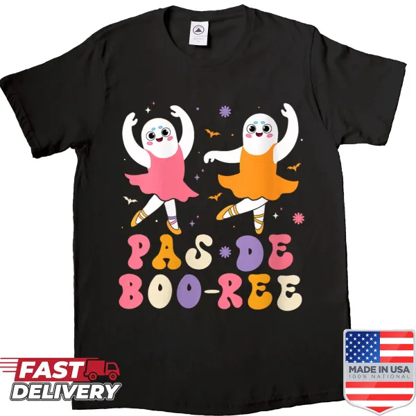 Ghost ballet dancer Halloween shirt with a playful design