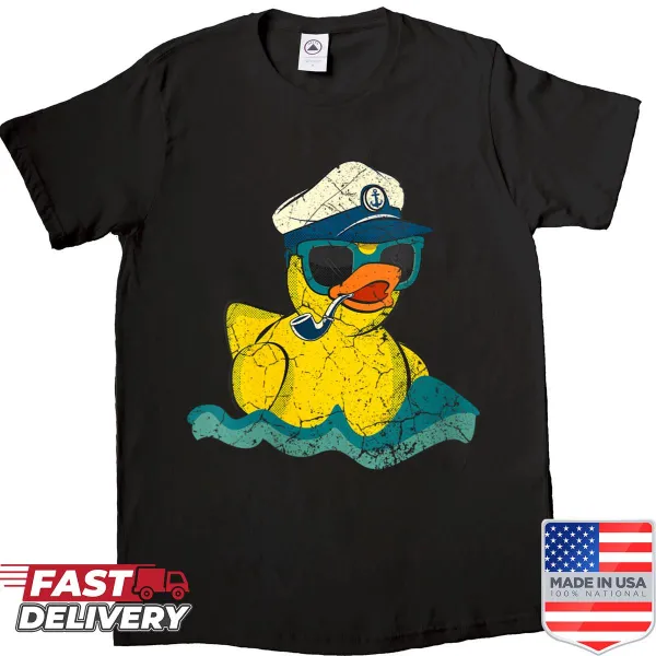 Vintage-style shirt featuring a cute rubber duck graphic