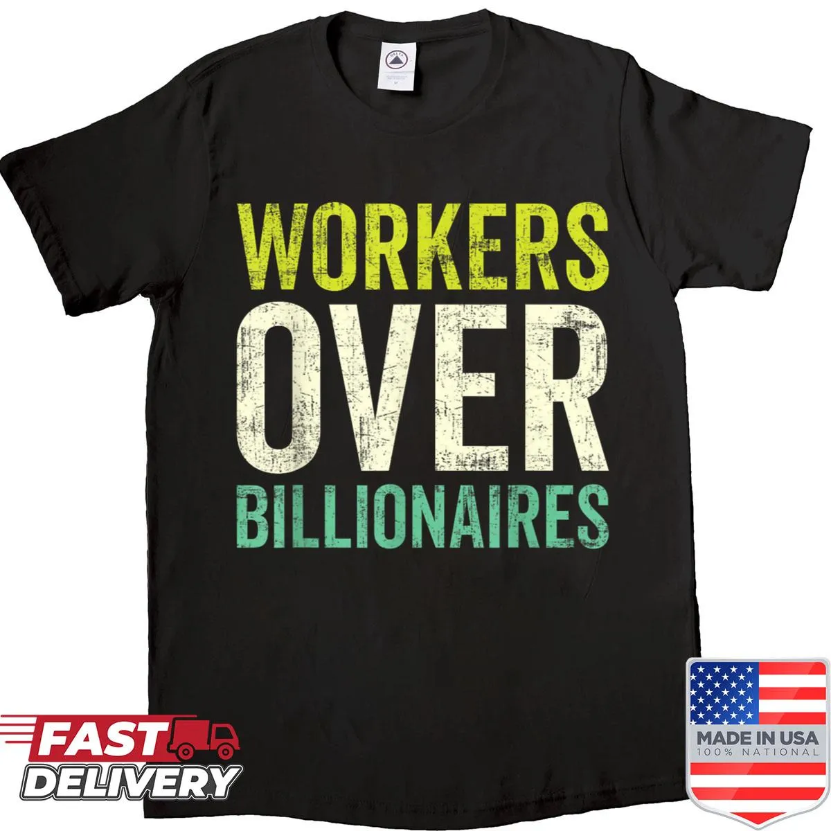 Retro design with humorous workers' rights saying