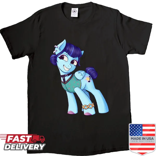 Oversized vintage-style shirt featuring ponies from Huntrix