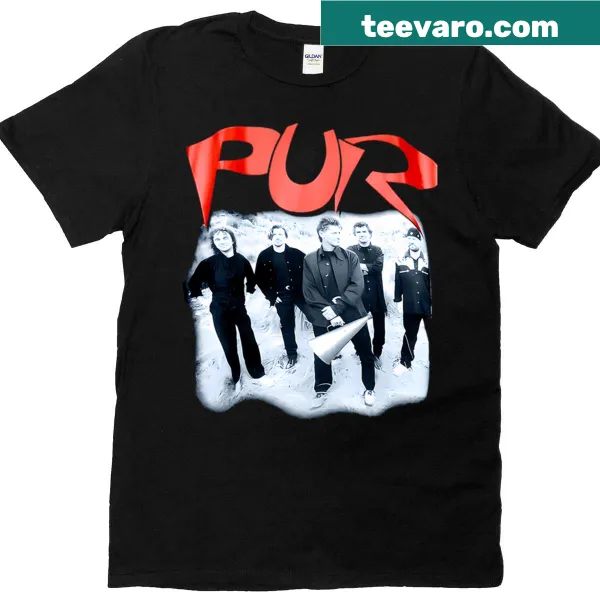 Vintage-style T-shirt featuring the Pur Band from 1996
