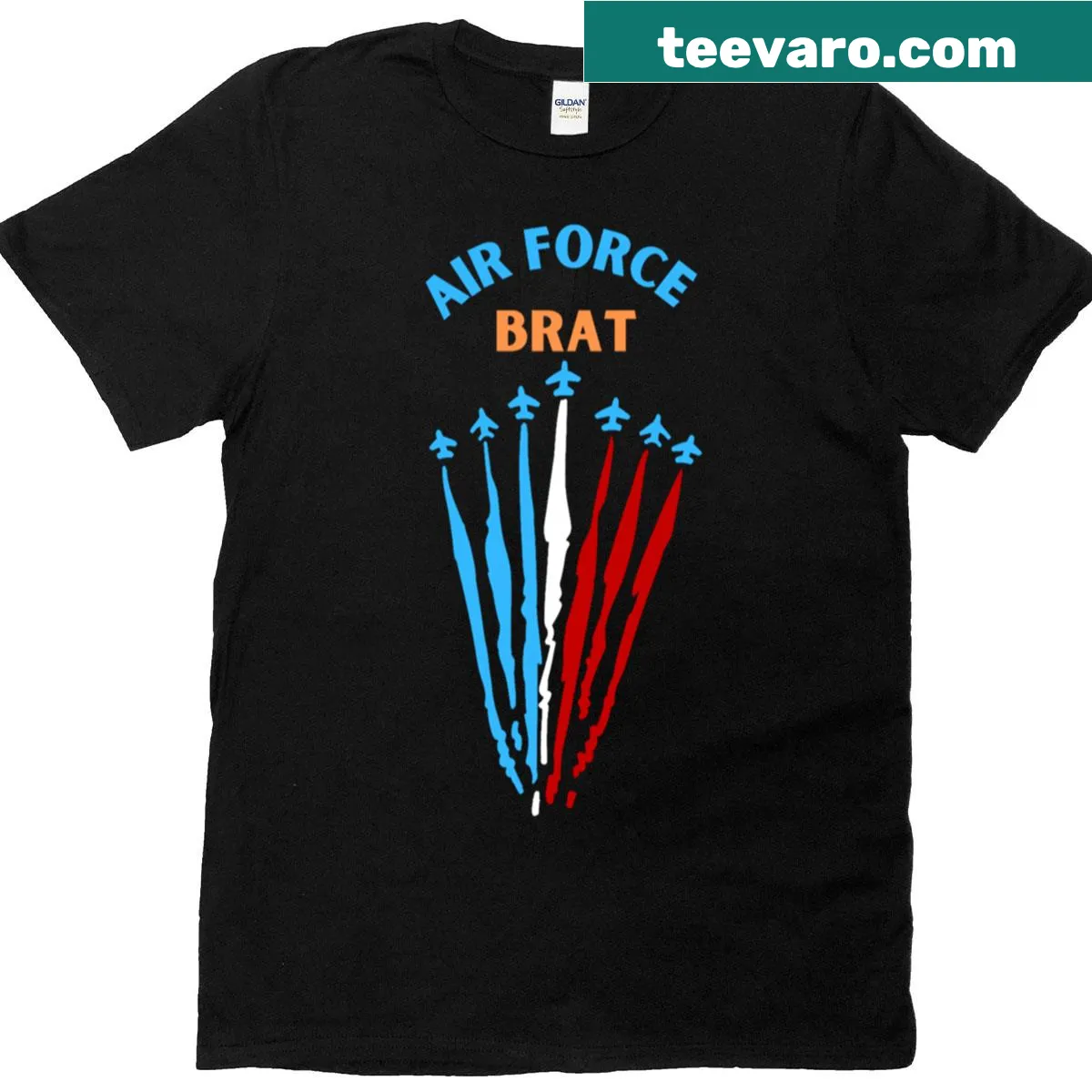 Air Force Brat T-shirt with proud text design — on a men's t-shirt