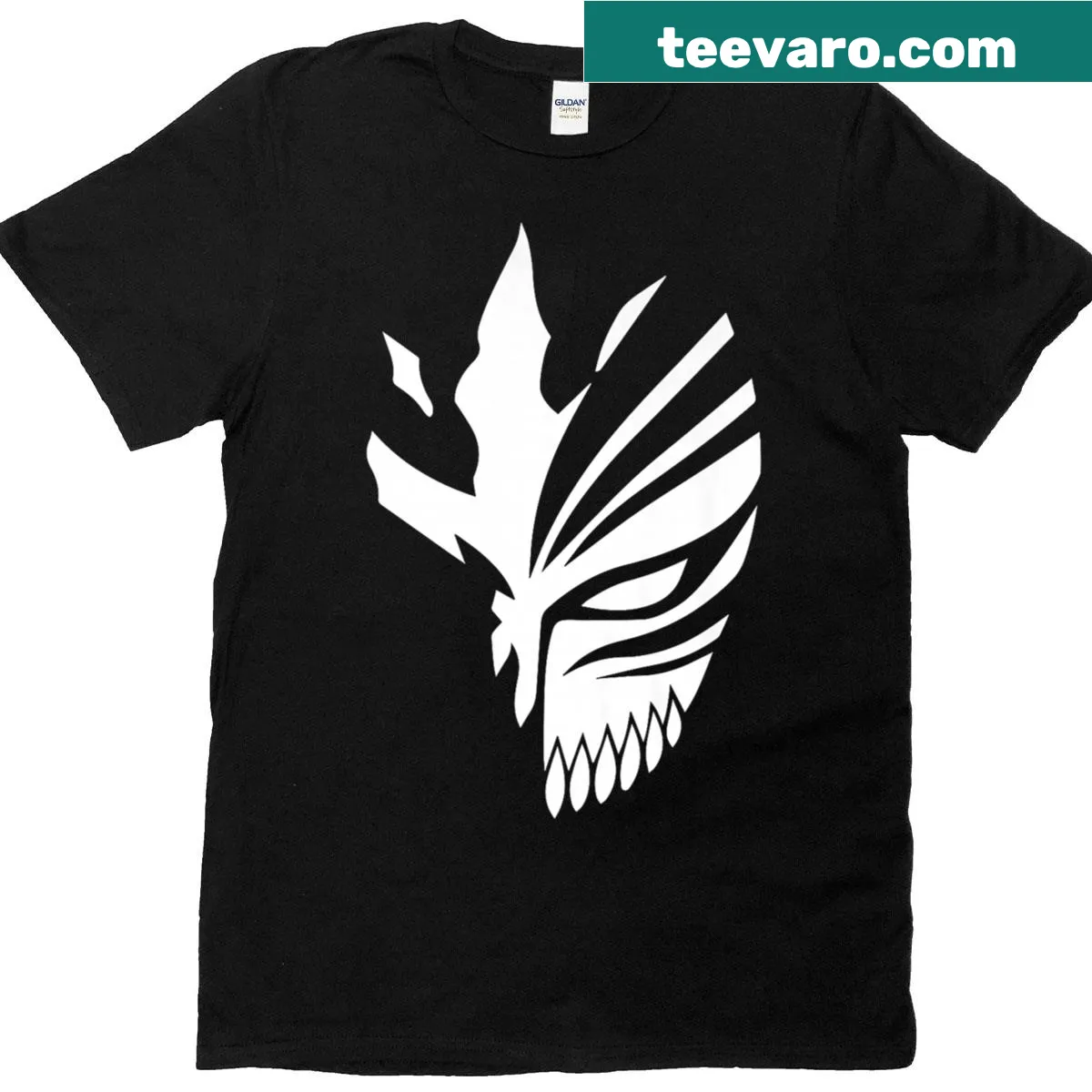 Silhouette of a samurai warrior in an artistic design — on a men's t-shirt