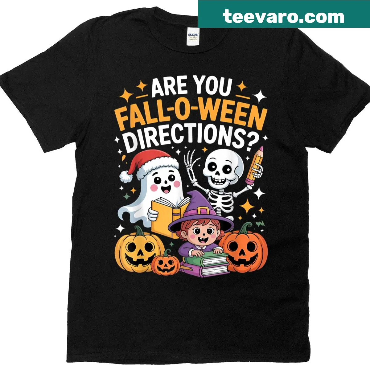 Funny Halloween t-shirt with meme directions — on a men's t-shirt
